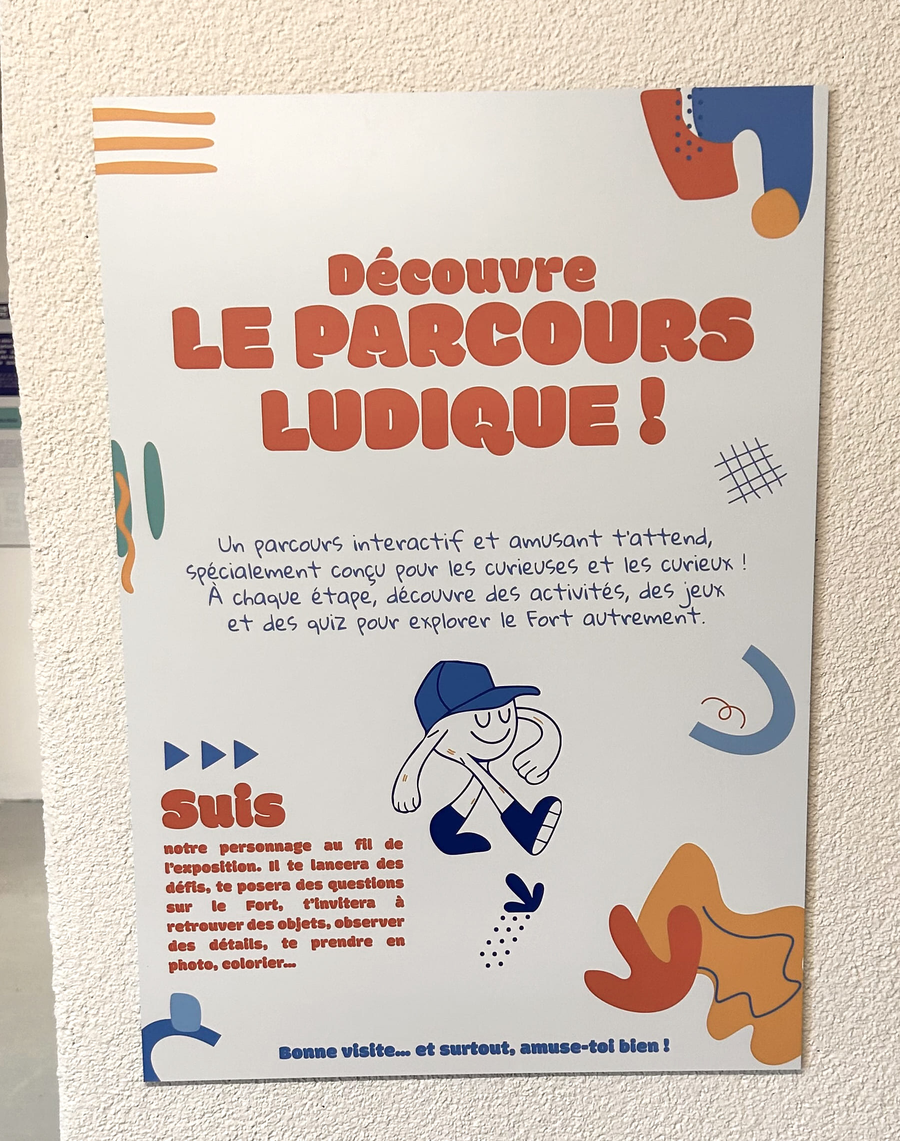 Affiche entrée du parcours ludique
